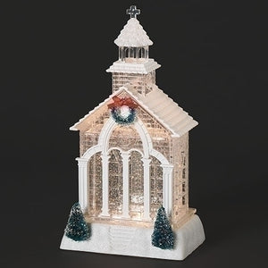 CHURCH CONTINUOUS SNOW GLOBE