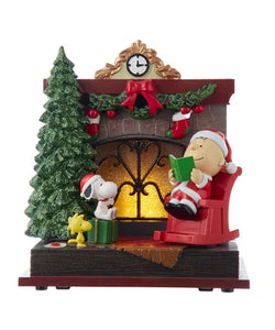 Peanuts© Santa Charlie Brown Musical Fireplace